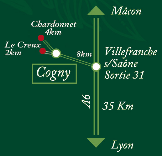 Plan acces Buis Chardonnet Buis du Creux Cogny